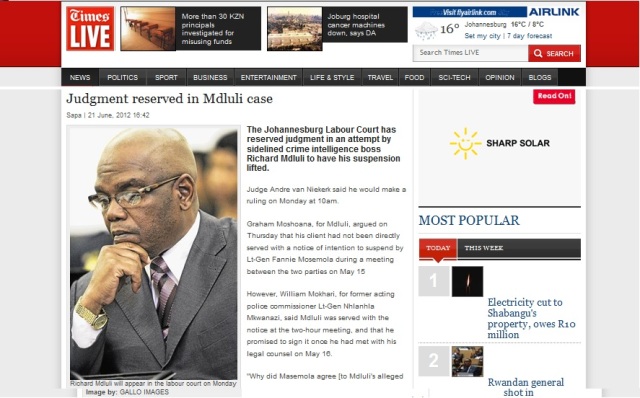 Mdluli contests suspension